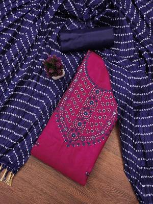 Women's rani embroidered dress material 3