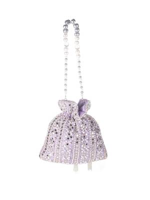 Lilac Frost Mirror Embellished Potli Bag – Lavender Luxe (9 x 8.5 in) 2