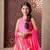 Pink plain silk lehenga 