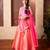 Pink plain silk lehenga 