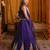 Purple plain silk lehenga 