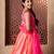 Pink plain silk lehenga 