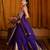 Purple plain silk lehenga 