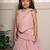 Pink plain tissue lehenga