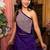 Purple plain silk lehenga 