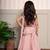 Pink plain tissue lehenga