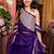 Purple plain silk lehenga 