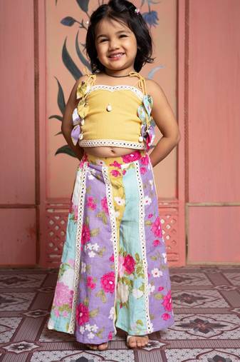 Multicolour printed linen co ord set