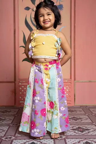 Multicolour printed linen co ord set