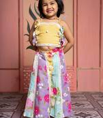 Multicolour printed linen co ord set