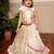 Cream embroidered georgette lehenga