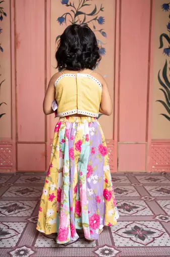 Multicolour printed linen co ord set