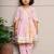 Pink plain chanderi co ord set