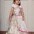 Cream embroidered georgette lehenga