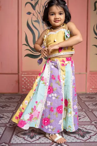 Multicolour printed linen co ord set