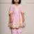 Pink plain chanderi co ord set