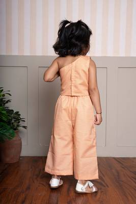 Orange printed cotton co ord set 4