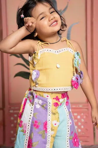Multicolour printed linen co ord set