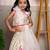 Cream embroidered georgette lehenga