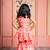 Pink printed satin sharara