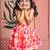 Pink printed satin sharara