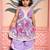 Purple embroidered linen co ord set