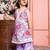 Purple embroidered linen co ord set