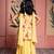 Yellow printed linen Kurta set