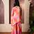Pink printed satin sharara