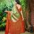 Women's stunning green soft silk kanjeevaram full zari work saree with blouse piece