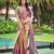 Women's stunning pink soft silk kanjeevaram full zari work saree with blouse piece
