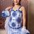 Blue embroidered organza sharara 