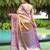 Women's stunning pink soft silk kanjeevaram full zari work saree with blouse piece