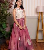 Pink embroidered tissue co ord set