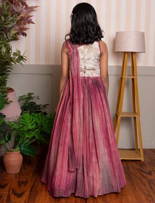 Pink embroidered tissue co ord set 4