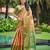 Women's stunning red soft silk kanjeevaram full zari work saree with blouse piece