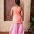 Orange printed silk co ord set