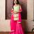 Pink & Green plain silk sharara