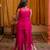 Pink plain silk Three Piece Co ord Set
