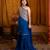 Blue plain chiffon three Piece co ord set