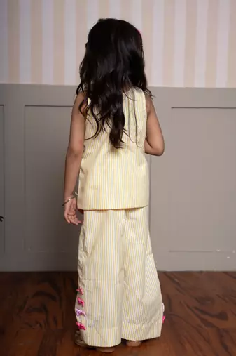 Yellow plain cotton co ord set