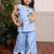 Blue plain cotton co ord set