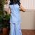 Blue plain cotton co ord set