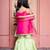 Pink & Green Embroidered silk sharara