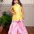 Yellow plain silk co ord set