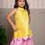 Yellow plain silk co ord set