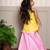 Yellow plain silk co ord set