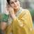 Yellow sequin Embroidered Tabby silk blend saree