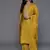 yellow embroidery viscose straight kurta set with dupatta