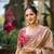 Chiku sequin Embroidered Gold Tissue silk blend Saree